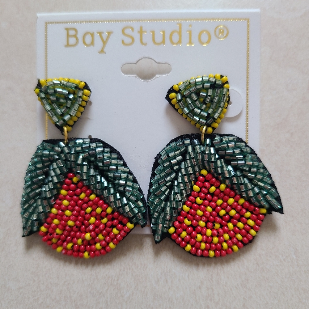 🌼Bay Studio Fruit beaded earrings